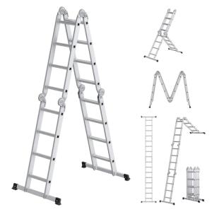 SONGMICS Escalera, Escalera Multiusos, Escalera de Tijera,…