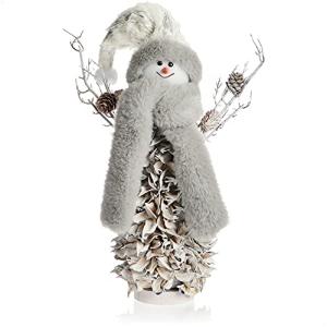 com-four® Figura de muñeco de Nieve Talla L, Figura Decorat…