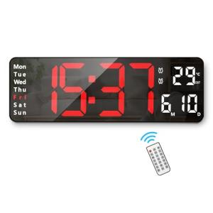 Lafocuse Reloj de Pared Digital con Pantalla LED Grande 32c…