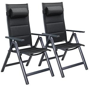 CASARIA® Sillas de Jardín Exterior Ajustable 8 Posiciones C…