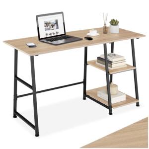 TecTake® Mesa Escritorio con 2 Estantes Integrados, Pies Aj…