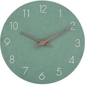 Warminn Reloj de pared de madera MDF, sin tictac, silencios…