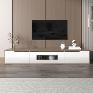 Mueble para TV con luz LED que cambia de color (blanco y ma…