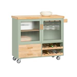 SoBuy Isla de Cocina con Ruedas Carrito de Cocina con Rueda…