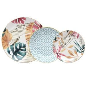 Tognana Tropical Rosé - Juego de platos de 18 piezas, porce…