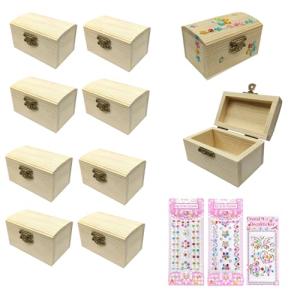 Goviox 10 Piezas Mini Cofre del Tesoro de Madera, Cofre del…