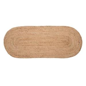 LOLAhome Alfombra Rústica Trenzada Ovalada Beige de Fibra N…