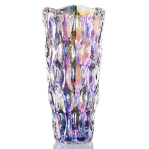 Duscdesp Florero de cristal, 24 cm, jarrón de cristal moder…