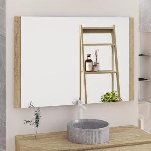 Baikal Espejo de Baño, Espejo con Lateral de Madera. Opción…