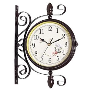 Tuzsocr Reloj de Pared Doble de Estilo Antiguo, Reloj de Pa…