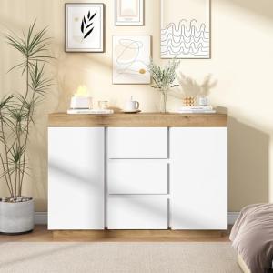 Cómoda con 3 cajones y 2 puertas, tablero de partículas E1,…