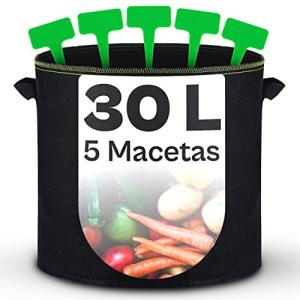 Bolsa de Cultivo para Plantas 30L - 5 Bolsas para Plantar d…