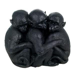 Signes Grimalt by SIGRIS - Figura 3 Monos Negro de Resina |…