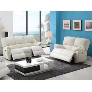 Vente-unique-Sofá 3 2 plazas Relax eléctrico de Piel MARCIS…