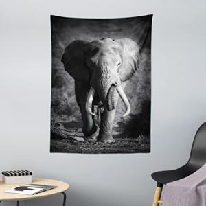 ABAKUHAUS Elefante Tapiz de Pared y Cubrecama Suave, Elefan…