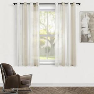 Topfinel Cortinas Dormitorio Cortina Corta para Ventana 140…