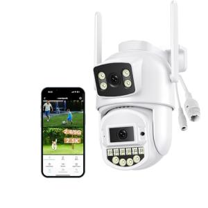 Reobiux Camara Vigilancia WiFi Exterior, 2.5k Doble Lente,…