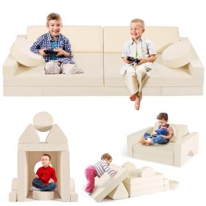 CUPCHID Sofá infantil modular, sofá infantil, muebles de do…