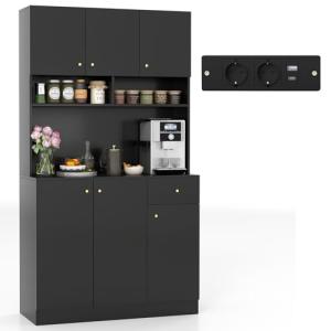 COSTWAY Armario Alacena de Cocina Mueble, Aparador Cocina c…