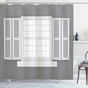 ABAKUHAUS Antiguo Cortina de Baño, Ventana de Madera del Ob…