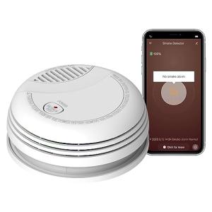 Clouree WiFi Detector de Humo, Sensor de Alarma contra Ince…