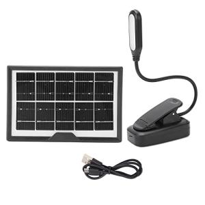 Lámpara de Abrazadera Recargable Solar Lectura de Carga Sol…