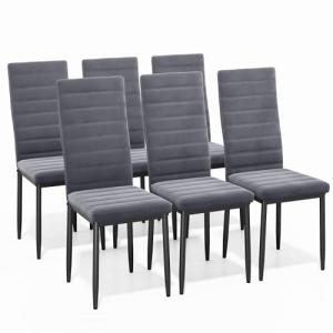 Bealife Sillas de Comedor Modernas, Juego de 6 Tapizadas en…