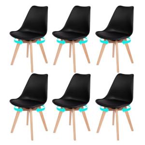 EGGREE Pack de 6 Sillas de Oficina Giratoria, con Las piern…