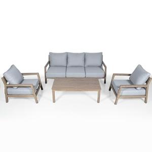 HABITMOBEL Muebles de Jardín Set Sofá 3 plazas   2 Sillones…