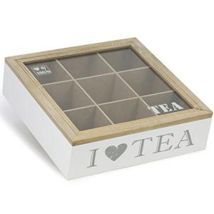 com-four® Caja de Almacenamiento para bolsitas de té - Caja…