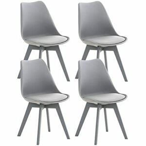 CLP Set De 4 Sillas De Comedor Linares En Terciopelo, Tela…