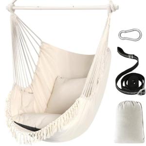 Chihee Columpio Silla Hamaca MAX 227KG 2 Cojines incluidos…