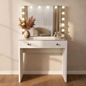 CLP Tocador Mereta con Espejo Hollywood I Tocador con ilumi…