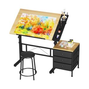 Dripex Mesa de Dibujo Profesional con Tablero Inclinable Al…