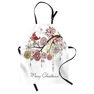ABAKUHAUS Navidad Delantal de Cocina, Invierno Sagrado Flor…