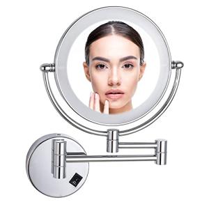Recargable Espejo Maquillaje Pared con Luz Aumento 1X y 3X/…