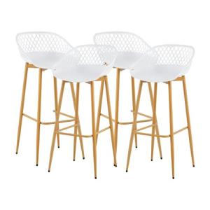 anrekl Juego de 4 Taburetes de Bar Taburetes de Bar con Res…
