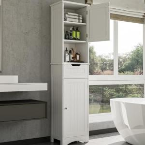 Bealife Mueble Columna de Baño Estrecho con Estantes Ajusta…