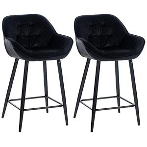 CLP Set De 2 Taburetes De Bar Gibson En Terciopelo o Tela I…