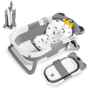 Bañera Plegable Bebé, Bañera Bebe con Cojín, Bañera Bebe Pl…