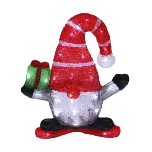 Well Home Gnomo Navideño con 40 Luces LED con temporizador…