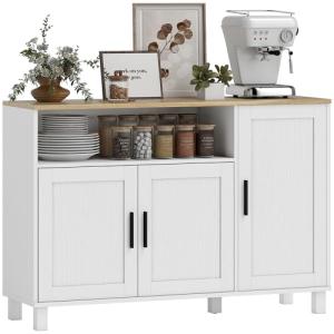 HOMCOM Aparador de 3 Puertas de Cierre Suave, Aparador de S…