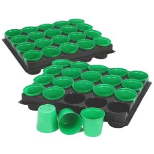 com-four® 40x Macetas de Cultivo con bandejas para Plantas…