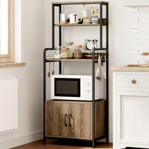 HOCSOK Estantería de Cocina, Muebles de Cocina, Soporte Mic…