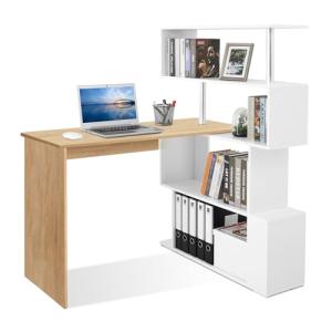 Meerveil Mesa Escritorio en Forma de L, Mesa Despacho Rever…