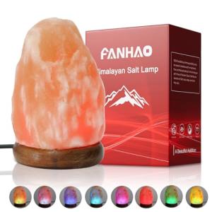 FANHAO Lámpara USB de sal del Himalaya con 8 colores cambia…