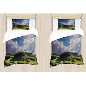 ABAKUHAUS Naturaleza Funda Nórdica Juego de 2, Verano los p…