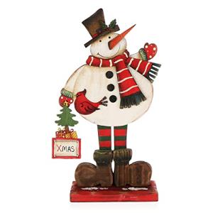 com-four® Expositor Decorativo para Navidad - Muñeco de Nie…