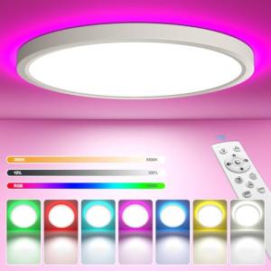 YiLaie Plafon LED Techo Regulable 24W 2700LM, 3000K-6500K L…