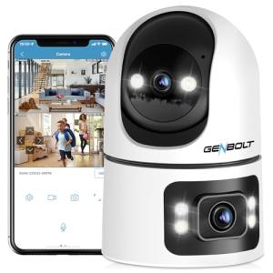 GENBOLT Cámara de Seguridad WiFi Interior, CCTV Cámara IP d…